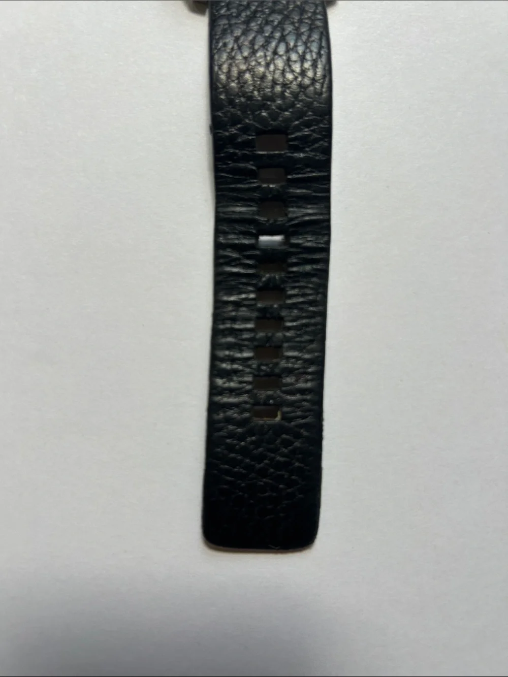 VINTAGE DEISEL Men's Black Leather Strap Analog Watch with Black Dial NEEDS BATT